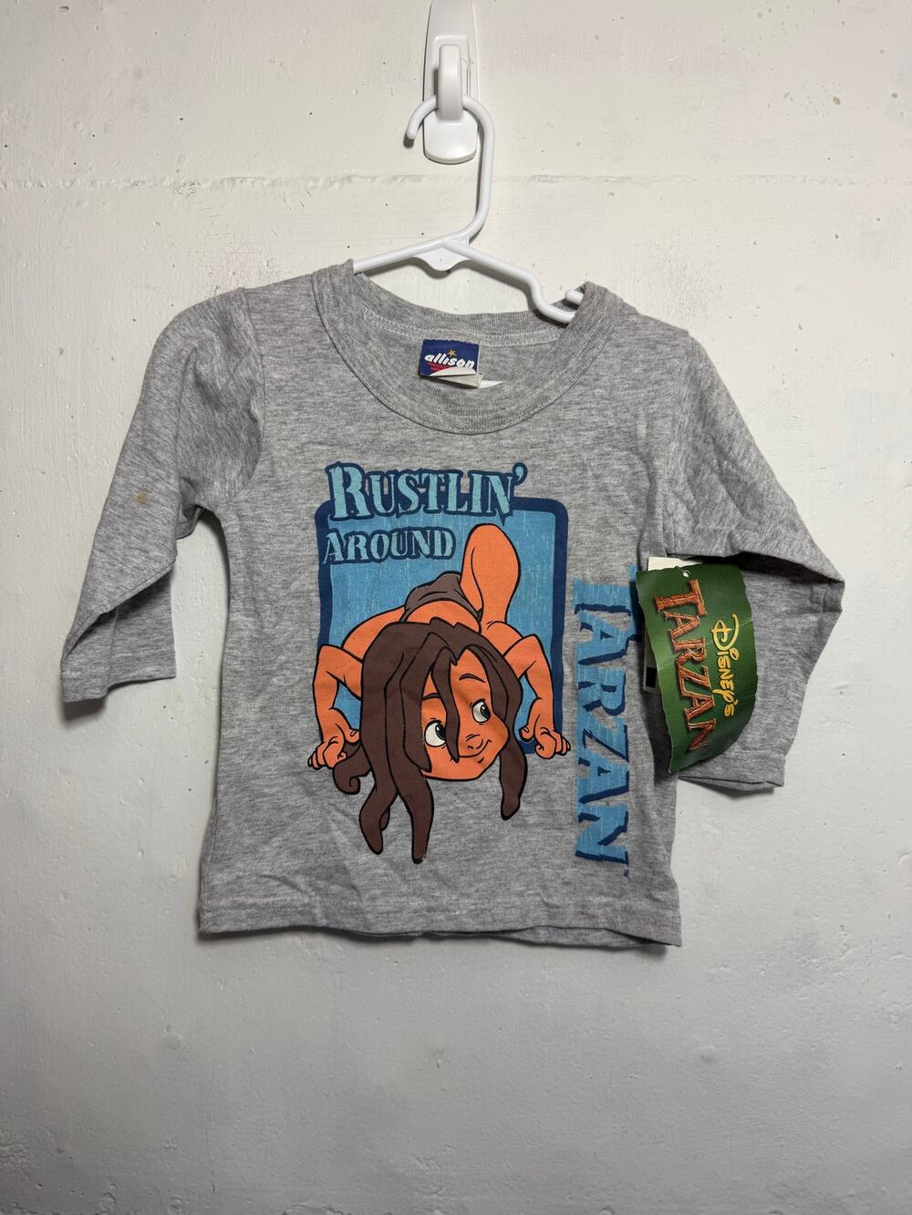 NEW Vintage Tarzan Boys Long Sleeve Shirt Size 1T 12-18 Mo